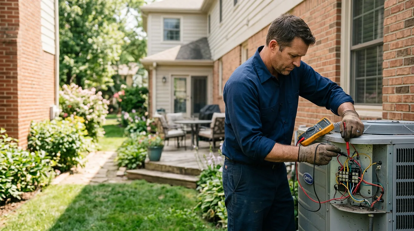 HVAC technician working near Forbes, MN